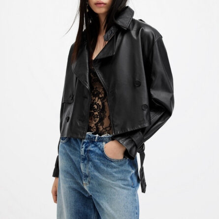 Neu Hide Hendry Cropped Leather Trench (Inspired) - Image 7