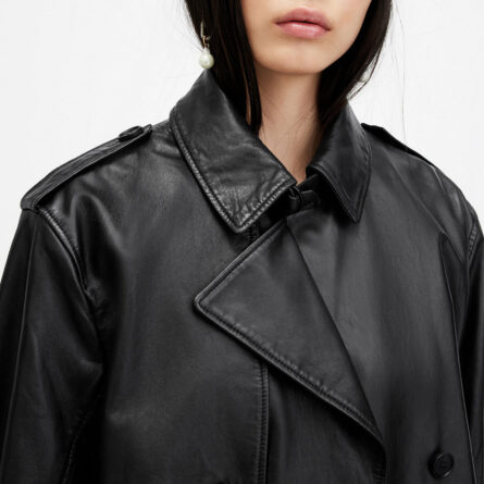 Neu Hide Hendry Cropped Leather Trench (Inspired) - Image 3