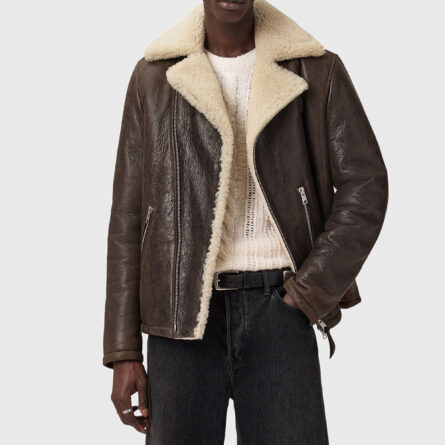 Neu Hide Xyler Shearling Biker Jacket - Image 3